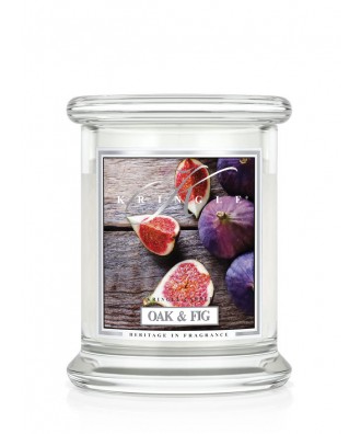 Kringle Candle - Oak & Fig - Dąb i Figa - Świeca Zapachowa Mała