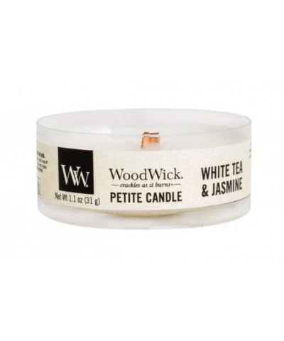 Woodwick - Petite Candle - White Tea & Jasmin - Biała Herbata i Jaśmin