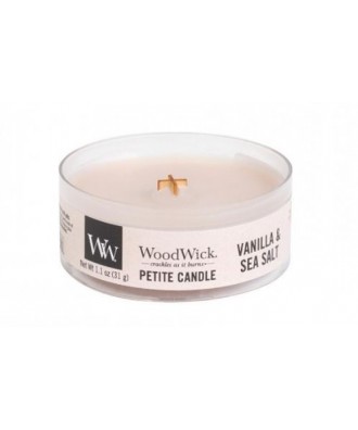 Woodwick - Petite Candle - Vanilla & Sea Salt - Wanilia i Sól Morska