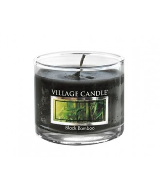 Village Candle - Glass Votive - Black Bamboo - Czarny Bambus