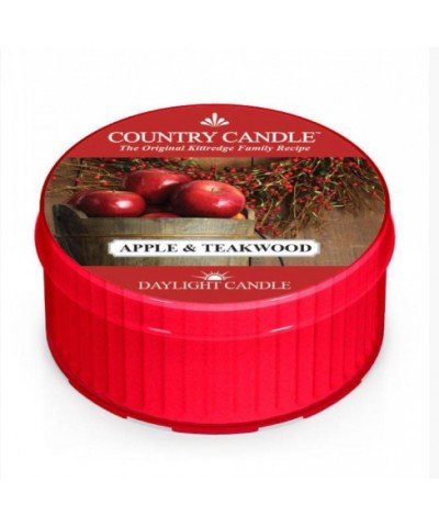 Country Candle - Apple & Teakwood - Jabłko i Drewno Tekowe - Daylight