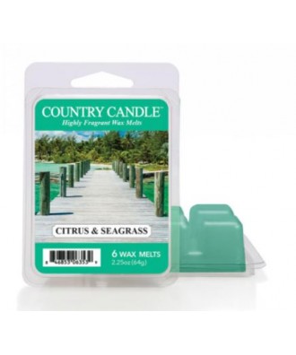 Country Candle - Citrus & Seagrass - Wosk Zapachowy - Cytrusy & Trawa Morska