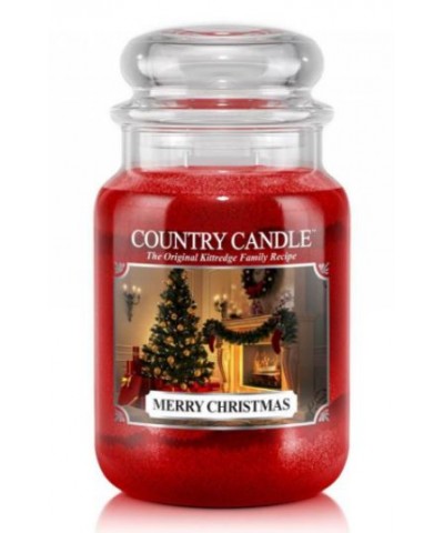 Country Candle - Merry Christmas - Świeca Zapachowa Duża 2 Knoty - Wesołych Świąt