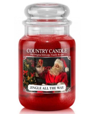 Country Candle - Jingle All The Way - Świeca Zapachowa Duża 2 Knoty - Dzwonią Dzwonki Sań
