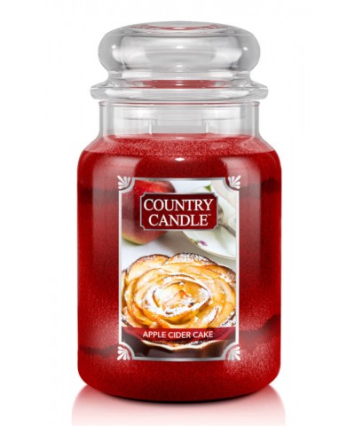 Country Candle - Apple Cider Cake - Świeca Zapachowa Duża 2 Knoty