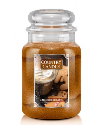Country Candle - Gingerbread Latte - Świeca Zapachowa Duża 2 Knoty