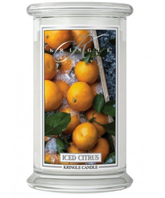 Kringle Candle - Iced Citrus - Świeca Zapachowa Duża 2 Knoty