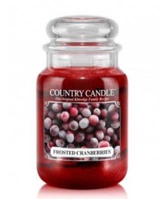 Country Candle - Frosted Cranberries - Świeca Zapachowa Duża - Zmrożona Żurawina