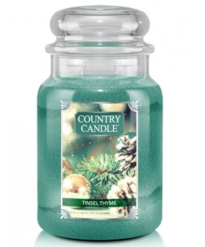 Country Candle - Tinsel Thyme - Świeca Zapachowa Duża