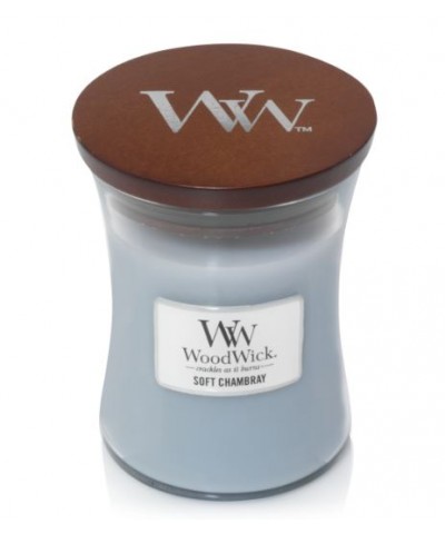 Woodwick - Soft Chambray - Świeca Zapachowa Średnia Core
