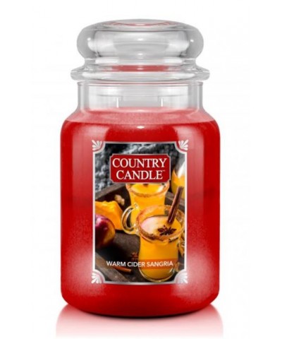 Country Candle - Warm Cider Sangria - Świeca Zapachowa Duża 2 Knoty