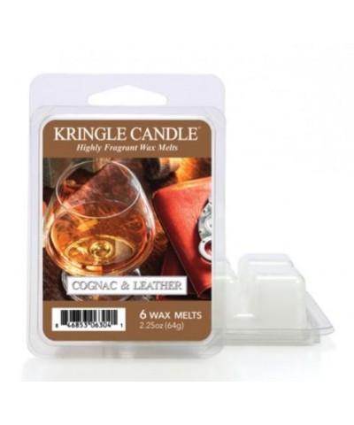 Kringle Candle - Cognac & Leather - Wosk Zapachowy
