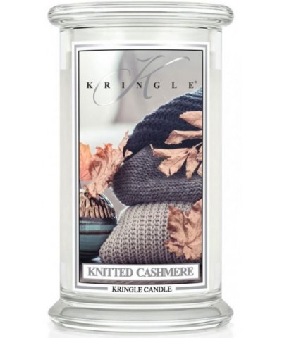 Kringle Candle - Knitted Cashmere - Świeca Zapachowa Duża 2 Knoty