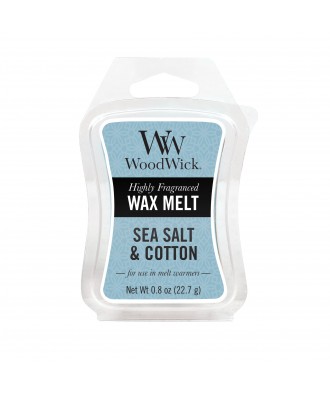 Woodwick - Sea Salt & Cotton - Sól Morska i Bawełna - Wosk Zapachowy