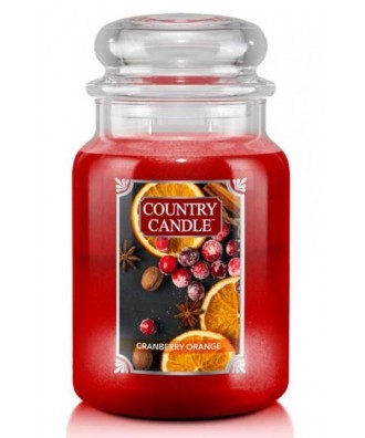 Country Candle - Cranberry Orange - Świeca Zapachowa Duża 2 Knoty