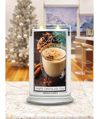 Kringle Candle - White Chocolate Chai - Świeca Zapachowa Duża 2 Knoty