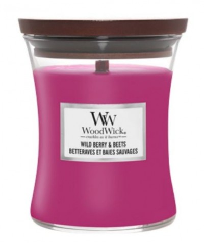 Woodwick - Wild Berry & Beets - Świeca Zapachowa Średnia