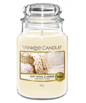 Yankee Candle - Soft Wool & Amber - Świeca Zapachowa Duża
